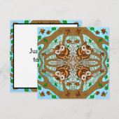 Gewoon Gezegde Hi, Owl Mandala Hand getekende Art Notitiekaartje (Voorkant / Achterkant)