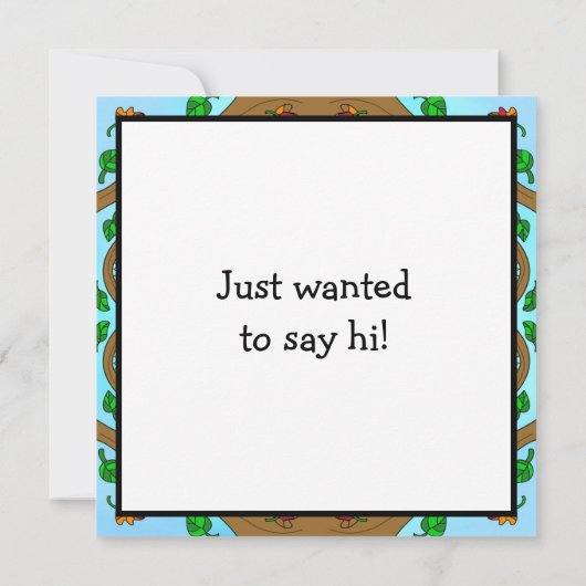 Gewoon Gezegde Hi, Owl Mandala Hand getekende Art Notitiekaartje (Achterkant)