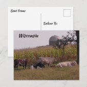 Gewoon Gezegde Hi van Wisconsin Koeien en Boerderi Briefkaart (Voorkant / Achterkant)