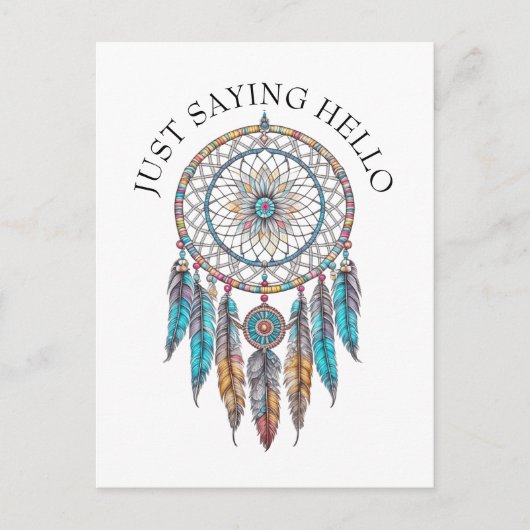 Gewoon Gezegden | Blue Dreamcatchers mystiek Briefkaart (Voorkant)