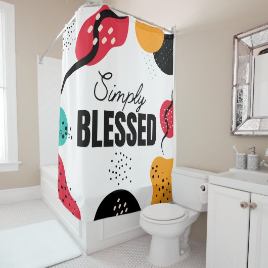Gewoon gezegend douchegordijn (In situ)