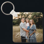 Gewoon gezegend gepersonaliseerde foto Sleutelhang Sleutelhanger<br><div class="desc">Houd uw toetsen veilig en spectaculair met een persoonlijke sleutelhanger. Ontworpen door: Berry Berry Sweet,  Modern Stationery en Personalized Gifts. Bezoek onze website op www.berryberrysweet.com om onze volledige productlijnen te bekijken.</div>