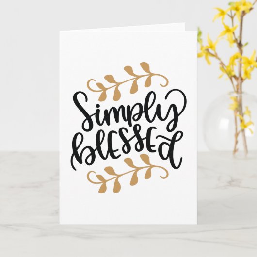 Gewoon gezegend kaart (Gele Bloem)