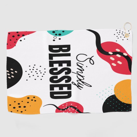 Gewoon gezegende golfhanddoek (Horizontaal)