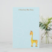 Gewoon Giraffe Briefpapier (Staand voorkant)