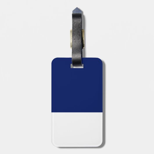 Gewoon glimlach bagagelabel (Achterkant verticaal)