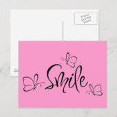 Gewoon glimlach briefkaart (Voorkant / Achterkant)