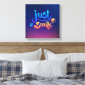 Gewoon glimlach canvas afdruk (Insitu (Slaapkamer))