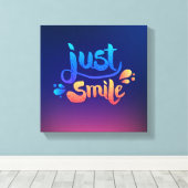 Gewoon glimlach canvas afdruk (Insitu (Houten vloer))