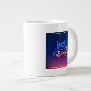 Gewoon glimlach grote koffiekop