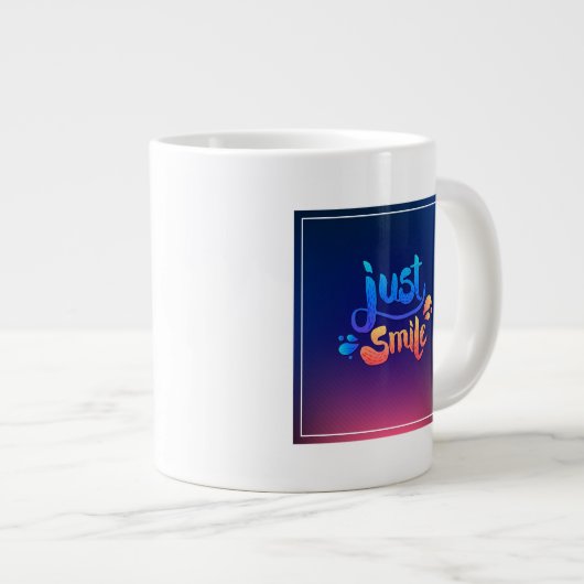 Gewoon glimlach grote koffiekop (Voorkant rechts)
