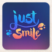 Gewoon glimlach kartonnen onderzetters (Voorkant)