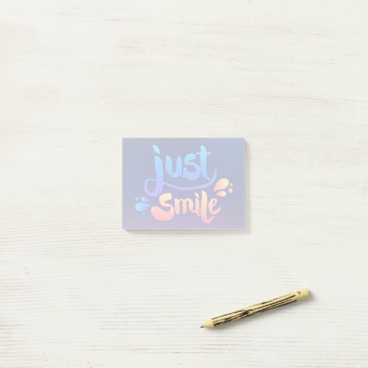 Gewoon glimlach post-it® notes (Op bureau)