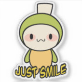 Gewoon glimlach sticker (Voorkant)