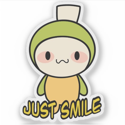 Gewoon glimlach sticker (Voorkant)