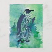 Gewoon glimlachen en golven  briefkaart (Voorkant)