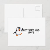 gewoon glimlachen en golven briefkaart (Voorkant / Achterkant)