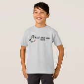 Gewoon glimlachen en Wave Penguin T-shirt (Voorkant volledig)