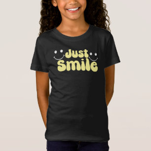 Gewoon glimlachen, Grafisch met positieve vibratie T-shirt