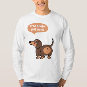 Gewoon glimlachen, gratis foto t-shirt