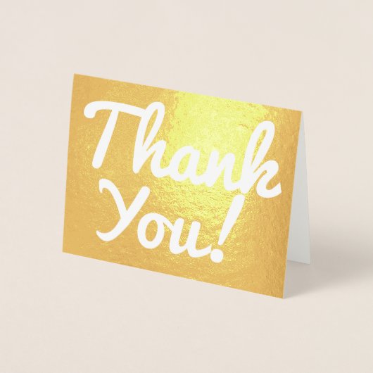 Gewoon Gold Foil: "Dank je!" Kaart (Voorkant)