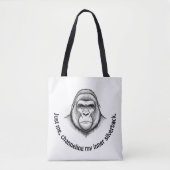 Gewoon Gorilla: een alledaags kunstwerk van Doodle Tote Bag (Voorkant)