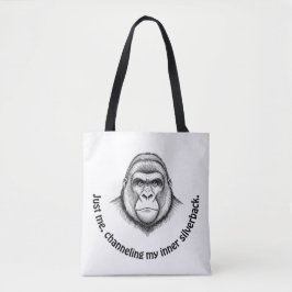 Gewoon Gorilla: een alledaags kunstwerk van Doodle Tote Bag