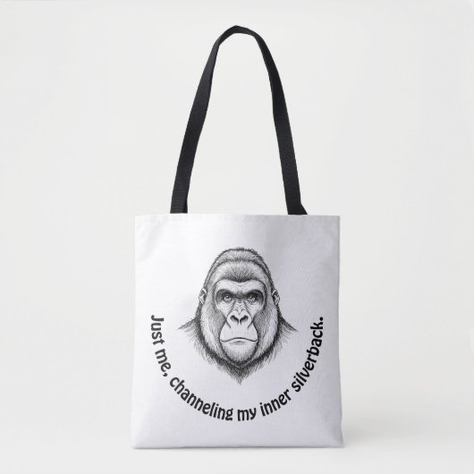 Gewoon Gorilla: een alledaags kunstwerk van Doodle Tote Bag (Voorkant)