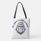 Gewoon Gorilla: een alledaags kunstwerk van Doodle Tote Bag (Achterkant)