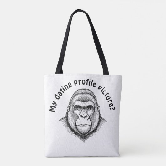 Gewoon Gorilla: een alledaags kunstwerk van Doodle Tote Bag (Achterkant)