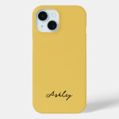 Gewoon goud script gepersonaliseerd Case-Mate iPhone case (Achterkant)