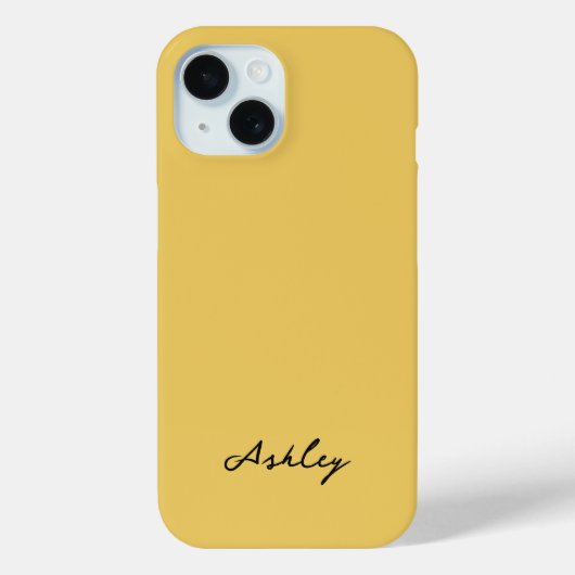 Gewoon goud script gepersonaliseerd Case-Mate iPhone case (Achterkant)