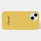 Gewoon goud script gepersonaliseerd Case-Mate iPhone case (Achterkant (horizontaal))
