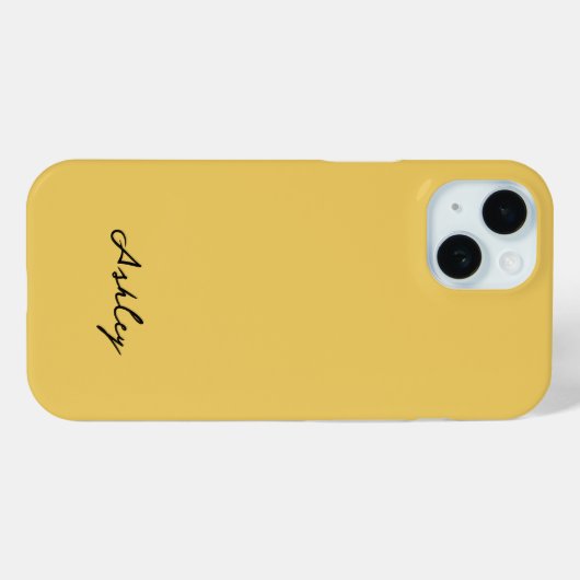 Gewoon goud script gepersonaliseerd Case-Mate iPhone case (Achterkant (horizontaal))