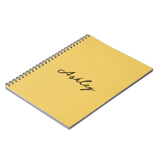 Gewoon goud script gepersonaliseerd notitieboek (Linkerzijde)