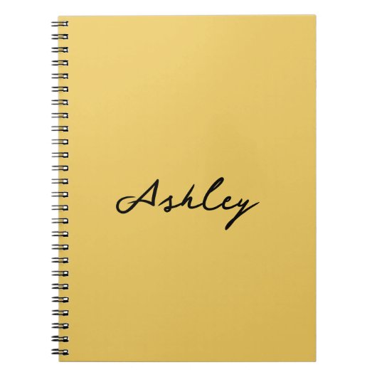 Gewoon goud script gepersonaliseerd notitieboek (Voorkant)