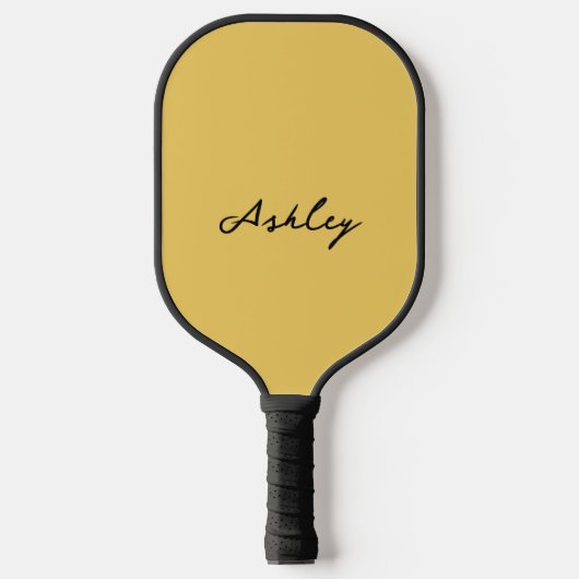 Gewoon goud script gepersonaliseerd pickleball paddle (Voorkant)