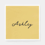 Gewoon goud script gepersonaliseerd servet (Voorkant)