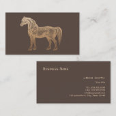 Gewoon  goudpaard Donkere tinten Visitekaartje (Voorkant / Achterkant)