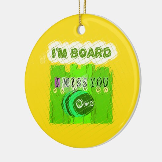 Gewoon grappig dat ik je mis... keramisch ornament (Links)