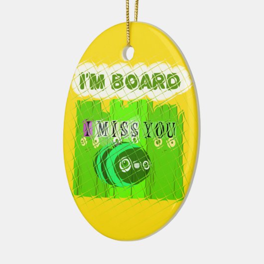 Gewoon grappig dat ik je mis... keramisch ornament (Links)