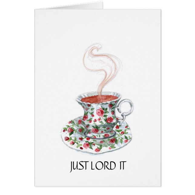 Gewoon grazen, theeslogan,  theebeker rozen (Voorkant)