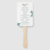 Gewoon Greenery Elegant Eucalyptus Wedding Program Handwaaier (Achterkant)