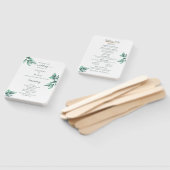 Gewoon Greenery Elegant Eucalyptus Wedding Program Handwaaier (Niet-gemonteerd)