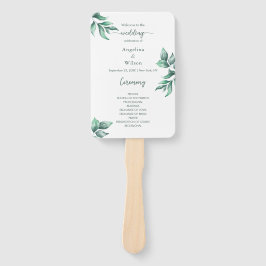 Gewoon Greenery Elegant Eucalyptus Wedding Program Handwaaier