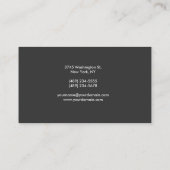 Gewoon grijs, aantrekkelijk Visitekaartje (Achterkant)