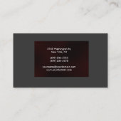 Gewoon grijs donkerrood aantrekkelijk Visitekaartj Visitekaartje (Achterkant)