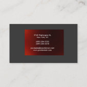 Gewoon grijs donkerrood aantrekkelijk Visitekaartj Visitekaartje (Achterkant)