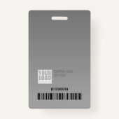 Gewoon grijs Eenvoudige zakelijke Logo-streepjesco Badge (Achterkant)