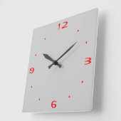 Gewoon grijs en rood > Keukenklokken Vierkante Klok (Hoek)